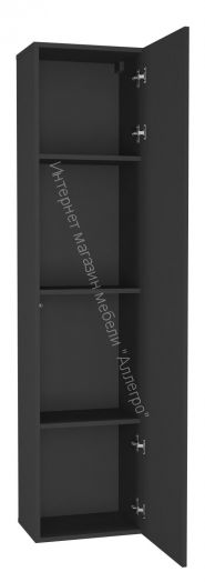 Шкаф навесной Point тип-40 Чёрный глянец/Чёрный матовый