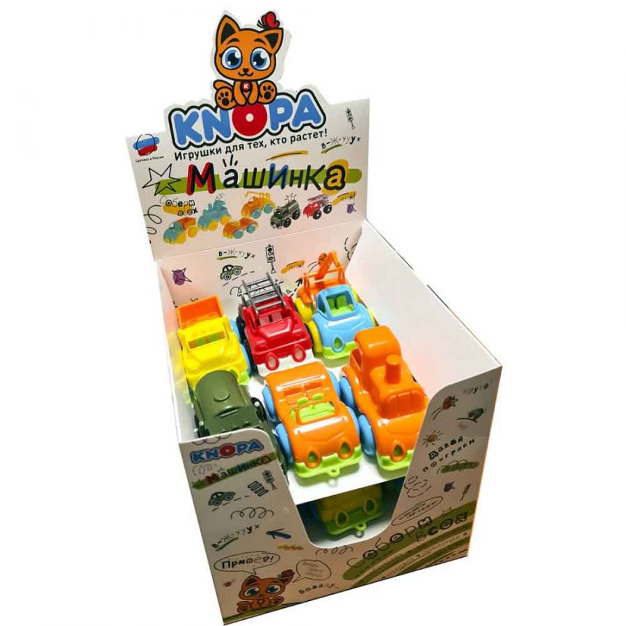 Набор машинок в шоу-боксе "Вжух в ассортименте" 10 см КНОПА