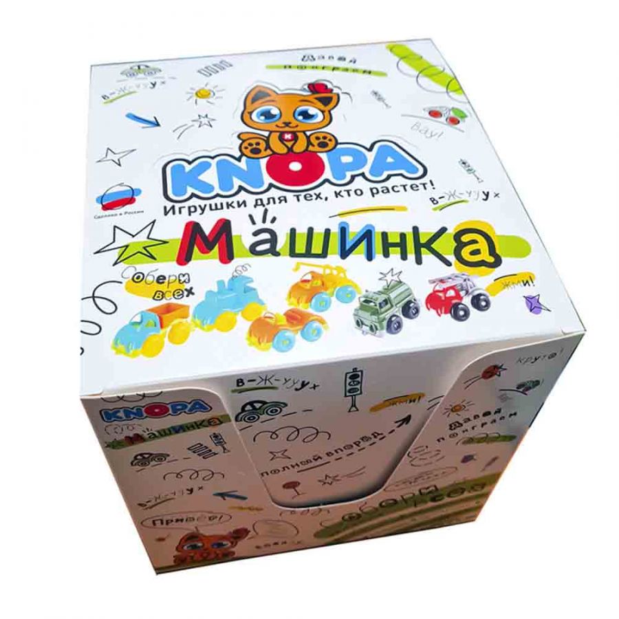 Набор машинок в шоу-боксе "Вжух в ассортименте" 10 см КНОПА