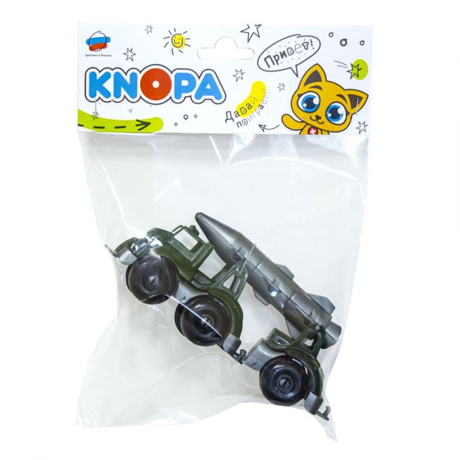 Машинка ракетный комплекс с прицепом "Вжух на войнушке"  КНОПА