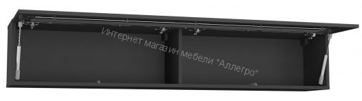 Шкаф навесной Point тип-51 Чёрный глянец/Чёрный матовый