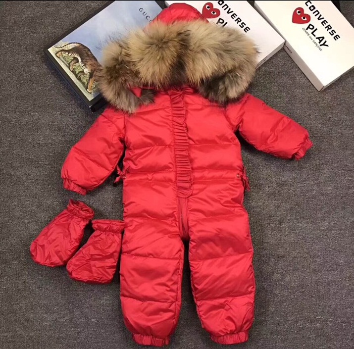 MONCLER ДЕТСКИЙ КОМБИНЕЗОН (МОНКЛЕР) КРАСНЫЙ МАТОВЫЙ