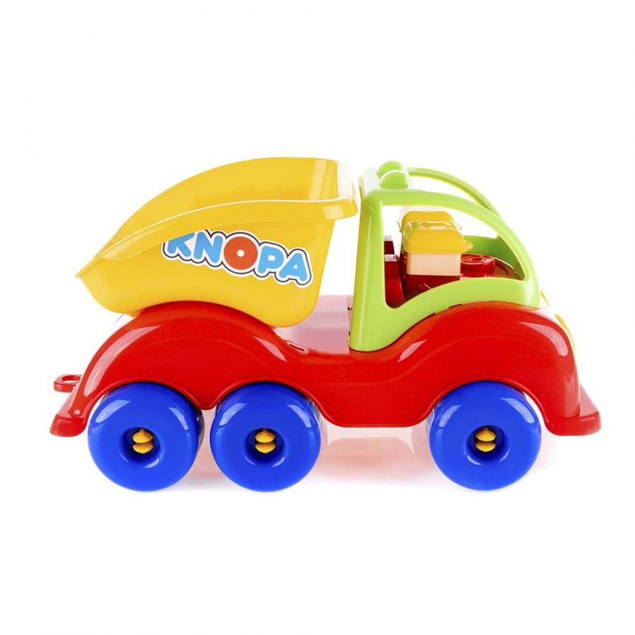 Машинка самосвал "Силач" 3 оси 33 см КНОПА