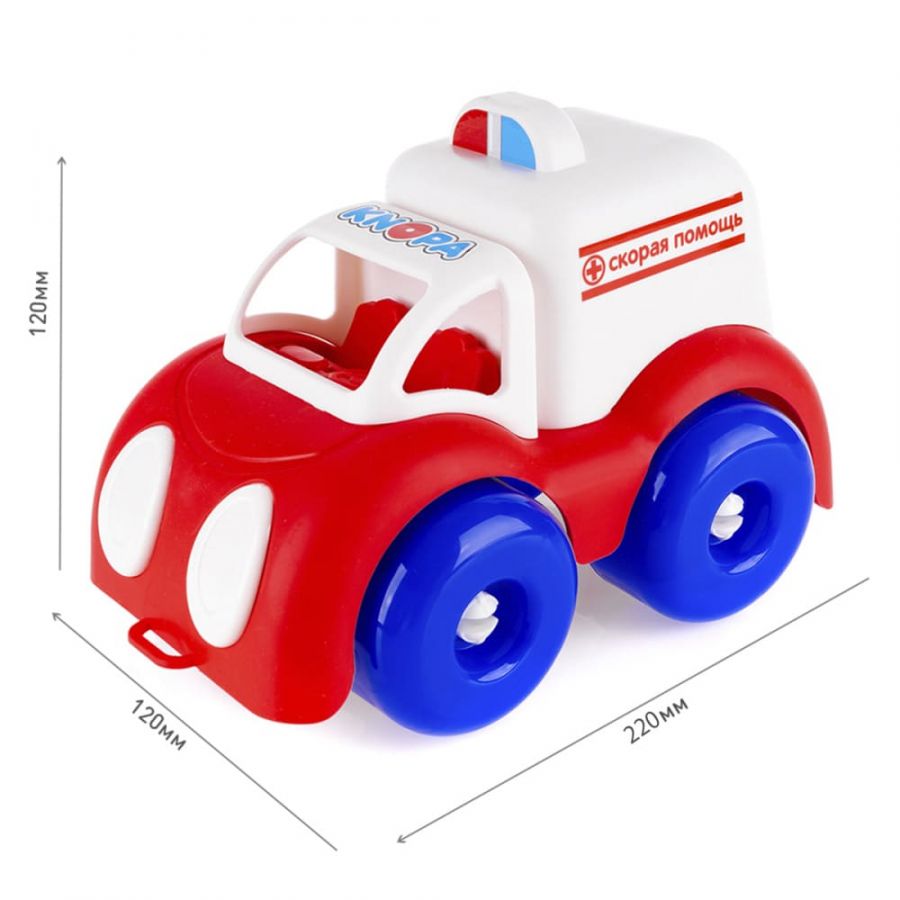 Машинка "Скорая помощь" 22 см к КНОПА