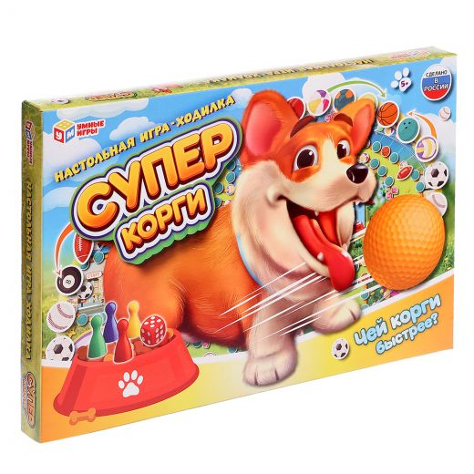 Настольная игра «Супер корги. Чей корги быстрее?», 2-4 игрока, 5+