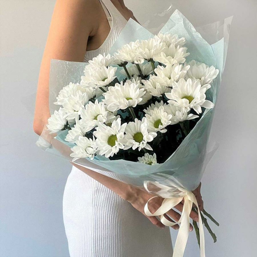 Букет из 5 хризантем