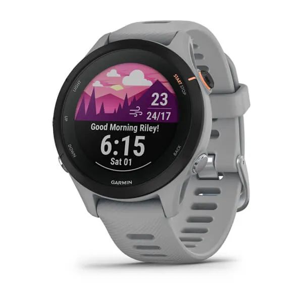 Умные часы Garmin FORERUNNER 255S со светло-серым ремешком