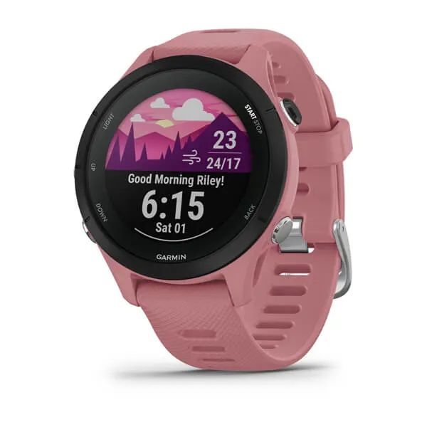 Умные часы Garmin FORERUNNER 255S со светло-розовым ремешком