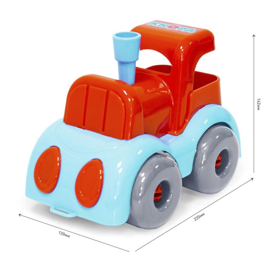 Машинка паровозик"Евро" 22 см КНОПА