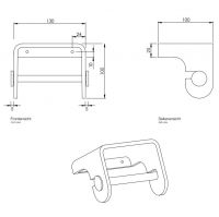 Держатель туалетной бумаги Decor Walther Stone TPH 09745 10х13 схема 2