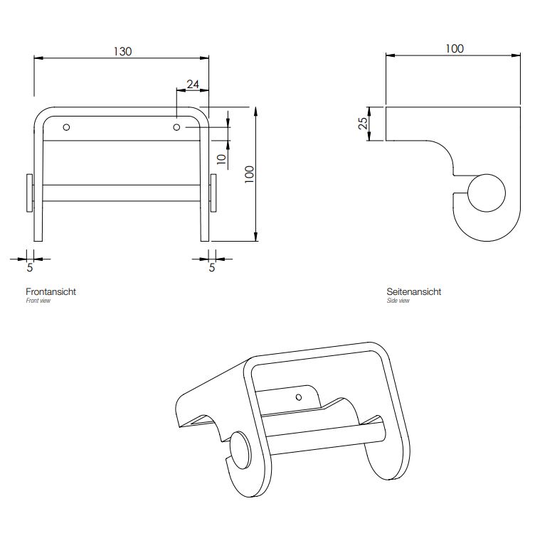 Держатель туалетной бумаги Decor Walther Stone TPH 09745 10х13 схема 2