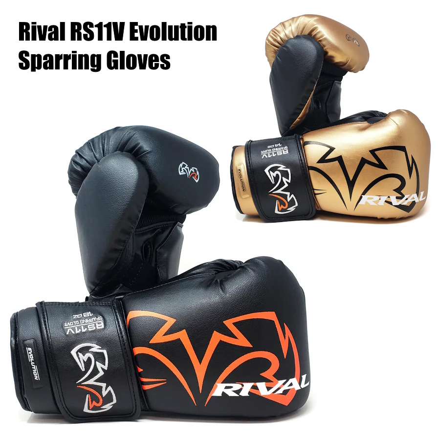 Боксерские перчатки Rival RS11V BLACK-GOLD