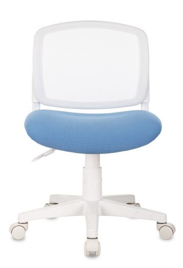 Кресло детское Бюрократ CH-W296NX (белый TW-15 сиденье голубой 26-24 сетка/ткань крестов. пластик пластик белый)