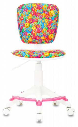Кресло детское Бюрократ CH-W204/F (мультиколор алфавит крестов. пластик подст.для ног пластик белый)