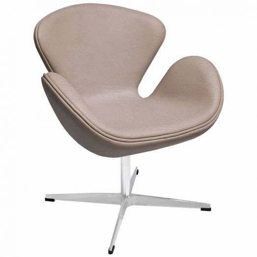 Кресло SWAN STYLE CHAIR латте, экокожа