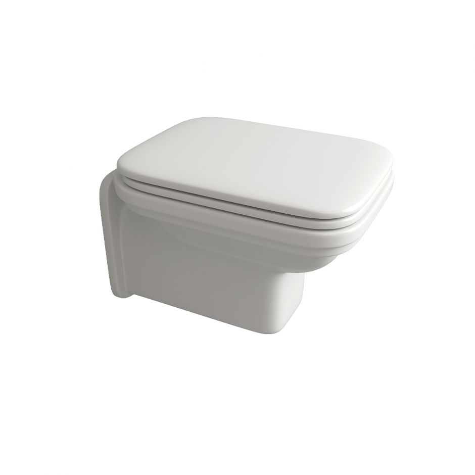 Изображение Подвесной унитаз Kerasan Waldorf 411501 с шумоизоляционной пластиной белый глянец