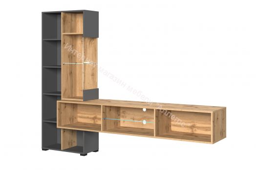 Шкаф навесной Point Тип-70 Дуб Вотан/Серый графит