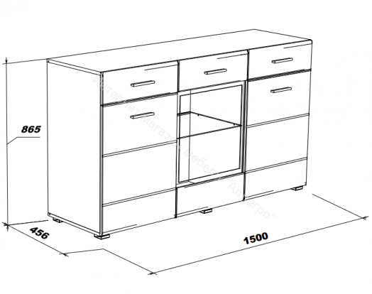 Комод Gloss КМВ-150