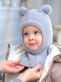Шапка дет. хб подкл, утепл., цвет св.серый 7215пш
