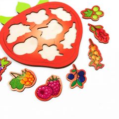 Деревянный пазл Ягоды от Yoshatoys