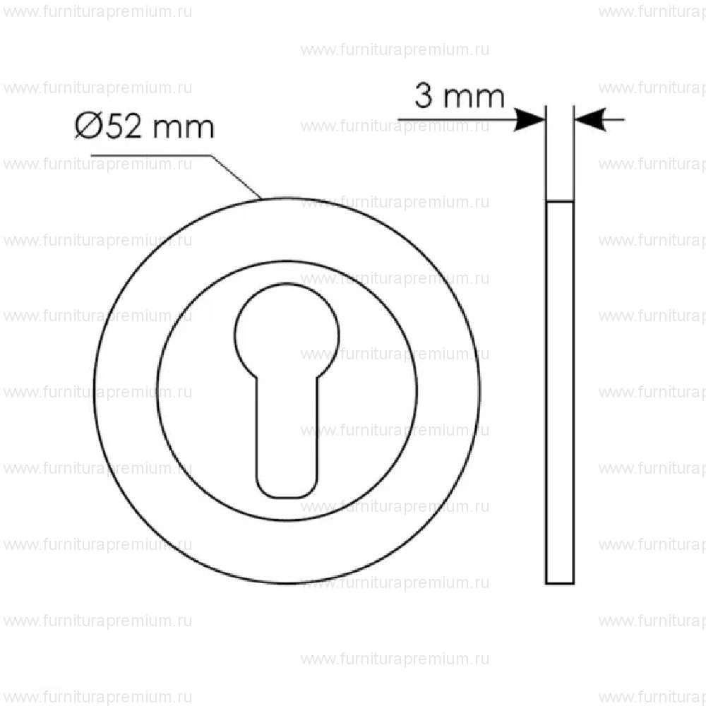 Накладка под цилиндр Morelli Luxury LUX-KH