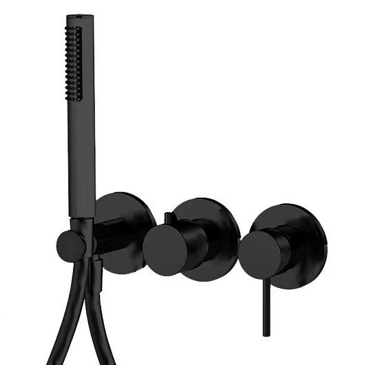 Изображение Черный матовый смеситель для ванны c душем Fima carlo frattini F3049WX8