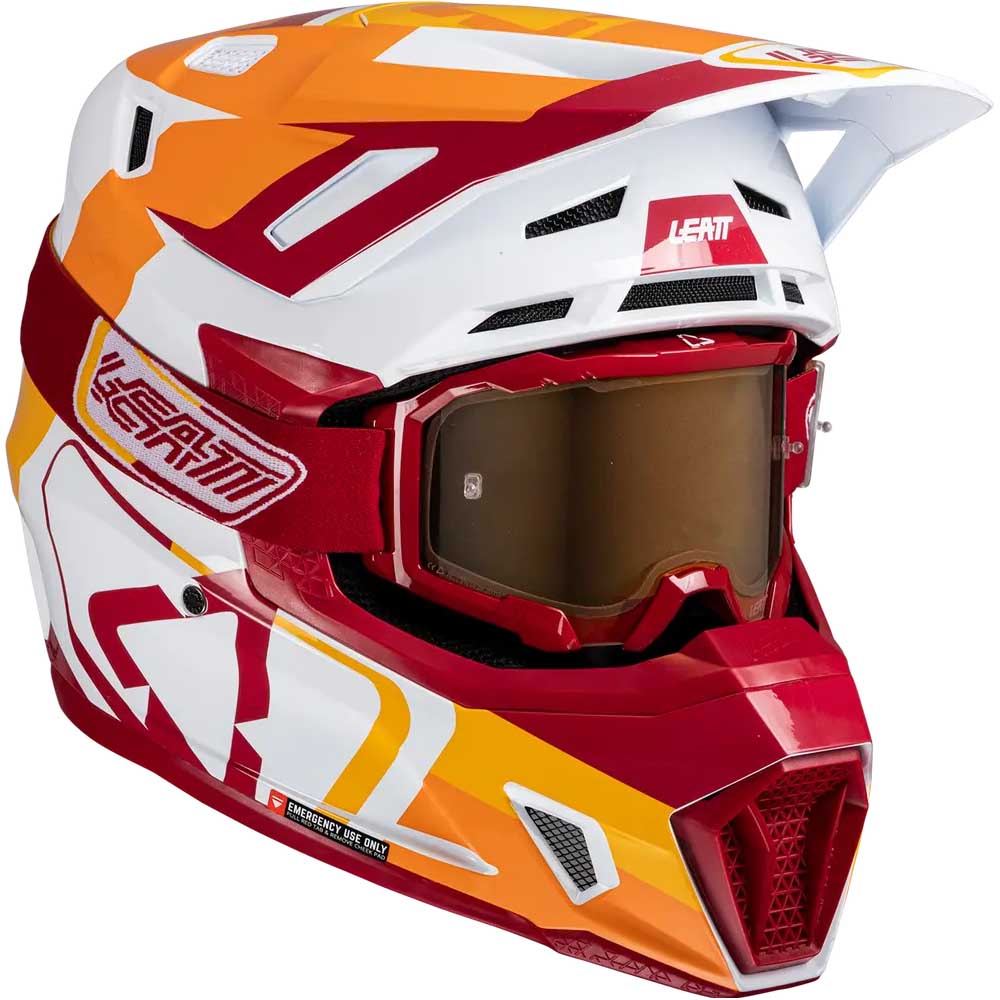 Leatt Kit Moto 7.5 V25 Ruby шлем + очки Leatt Velocity 4.5