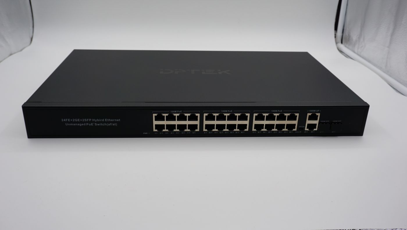 Коммутатор PoE 24 PoE + 2 Uplink+ 2*1000M SFP 450W