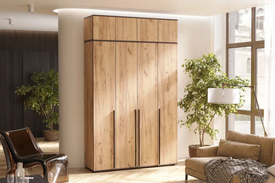 Шкаф 4-х створчатый с антресолью Норд