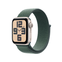 APPLE Watch SE (2024) GPS 40mm Starlight Aluminium Case with Lake Green Sport Loop