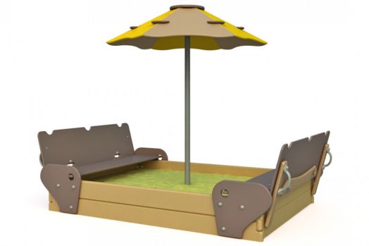 Песочница "Мухомор" с защитой