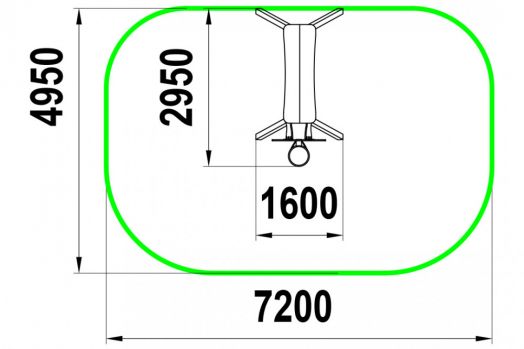 Качели на цепочках (брус)