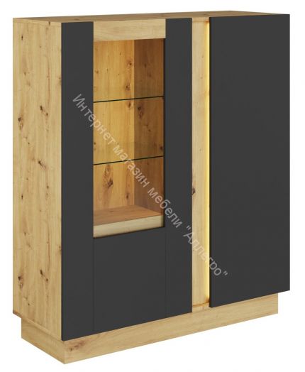 Комод КД-3 MODO Артизан/Чёрный