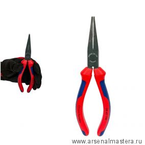 Новинка! Плоскогубцы механика 190 мм, плоские широкие губки, хром, 2х компонентные ручки KNIPEX KN-3845190