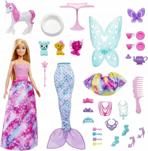 Адвент-календарь Barbie Dreamtopia с куклами Барби и 24 сюрпризами Mattel HGM66