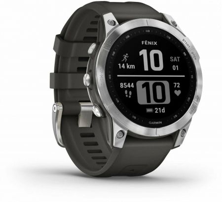 Garmin Fenix 7, 47мм, 1.3", серебристый