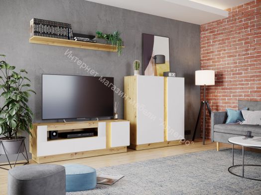 Полка навесная MODO Артизан/Белый