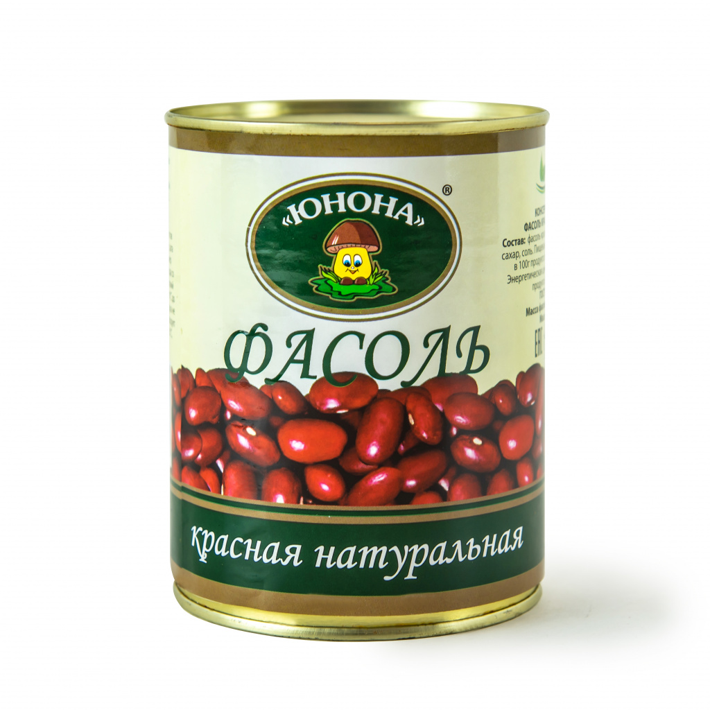 Фасоль красная натуральная ГОСТ "Юнона" ж/б 360гр