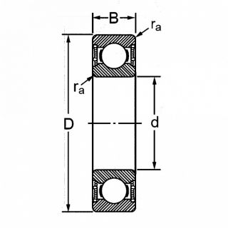 Подшипник 6304 2RS (180304AC17) TECHNIX