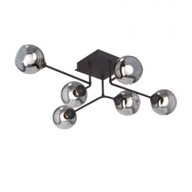 Люстра Vitaluce V4795-1/6PL, 6xE27 Макс. 40Вт K Черный, Матовый / Виталюче.