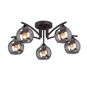 Люстра Vitaluce V4285-1/5PL, 5xE27 Макс. 40Вт Черный, Матовый / Виталюче.