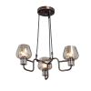 Люстра Vitaluce V4833-7/3S, 3хЕ14 Макс. 40Вт Коньячная, Бронза, Темная / Виталюче.