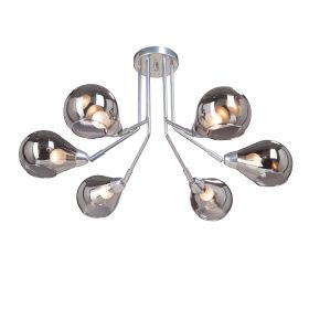 Люстра Vitaluce V4871-9/6PL, 6хЕ14 Макс. 40Вт Хром / Виталюче.