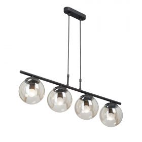 Люстра Vitaluce V4178-1/4S, 4xE14 Макс. 40Вт Чёрный, Матовый / Виталюче.