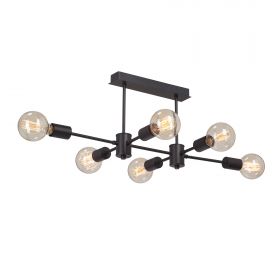 Люстра Vitaluce V3989-1/6PL, 6xE27 Макс. 40Вт Черный, Матовый / Виталюче.