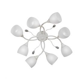 Люстра Vitaluce V3161-0/8PL, 8хЕ14 Макс. 40Вт Бело-Бежевый, Матовый, С Золотом / Виталюче.