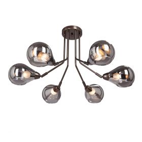 Люстра Vitaluce V4871-7/6PL, 6хЕ14 Макс. 40Вт Коньячная, Бронза / Виталюче.