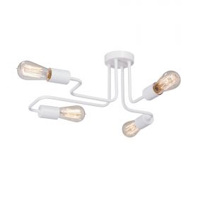 Люстра Vitaluce V4196-0/4PL, 4xE27 Макс. 40Вт Белый, Матовый / Виталюче.