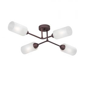 Люстра Vitaluce V4188-7/4PL, 4хЕ27 Макс. 40Вт Коричневый / Виталюче.