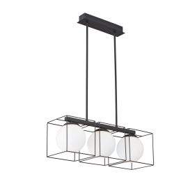 Люстра Vitaluce V4993-1/3PL, 3xE14 Макс. 40Вт Черный, Матовый / Виталюче.
